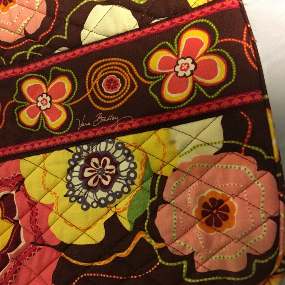 Vera Bradley Purse yellows oranges flowers - Picture 10 of 14